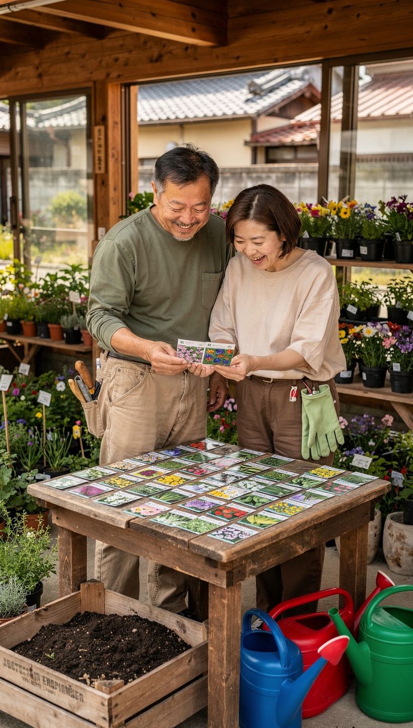 花が咲いている庭の美しい風景